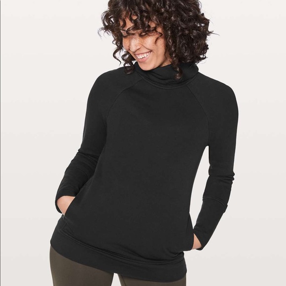 Lululemon Black Turtle Neck Fleece Size 4 - Picture 2 of 6